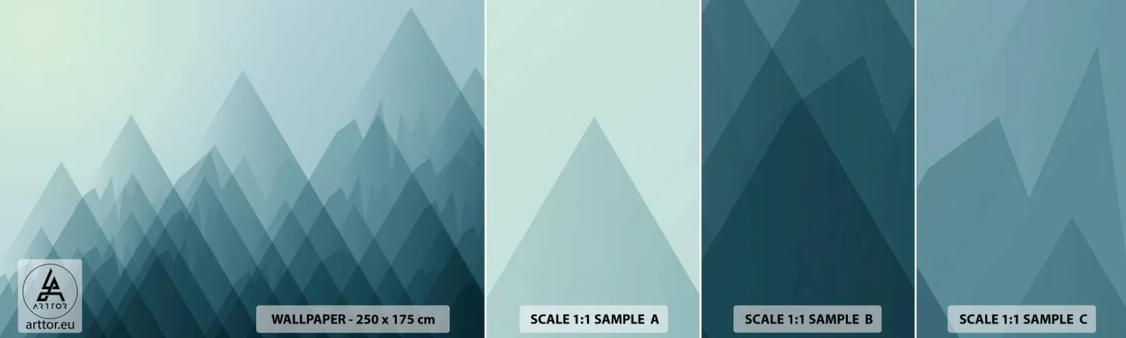 Photo Wallpaper Sample Standard Eco - Big, Bigger, the Biggest - Mountains, Abstraction, Piece - 100x30 cm