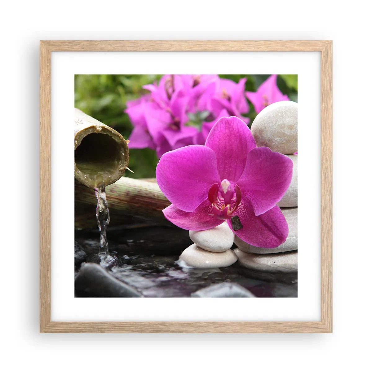 Poster in light oak frame - You Are Already Resting - 40x40 cm