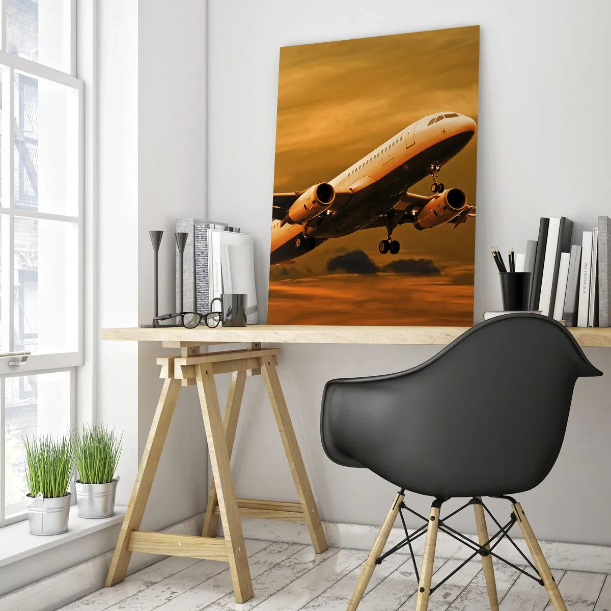 Glass picture - Flight towards the Sun - 50x70 cm