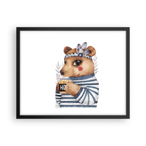 Poster in black frame - Sweet Lady Bear - 50x40 cm