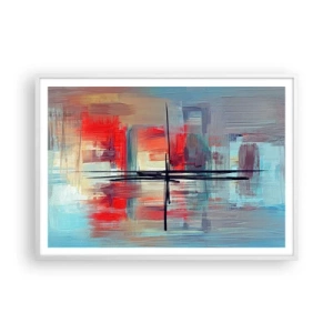 Poster in white frmae - Landscape in a foreign Dimension - 100x70 cm