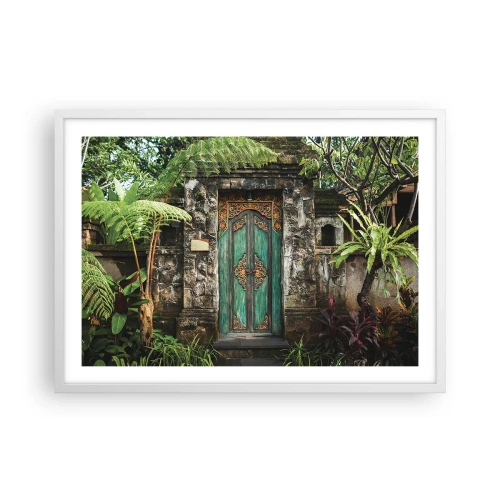 Poster in white frmae - Door to Exotic World - 70x50 cm
