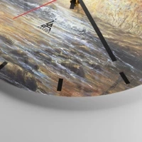 Clock face with lines