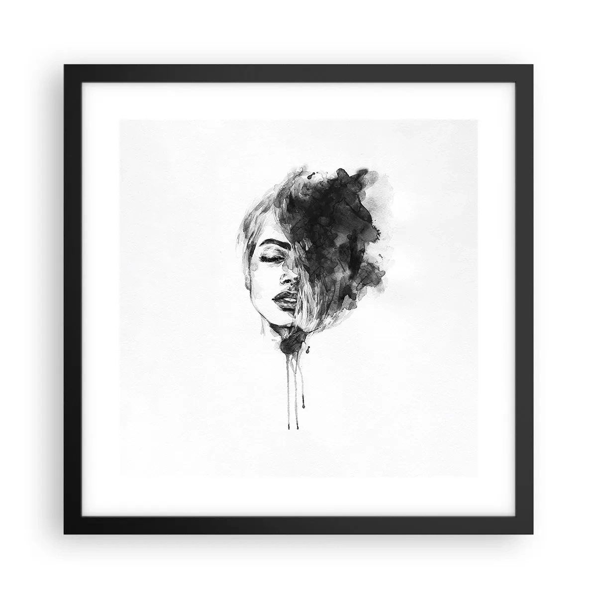Poster in black frame - What Does a Girl Dream about? - 40x40 cm