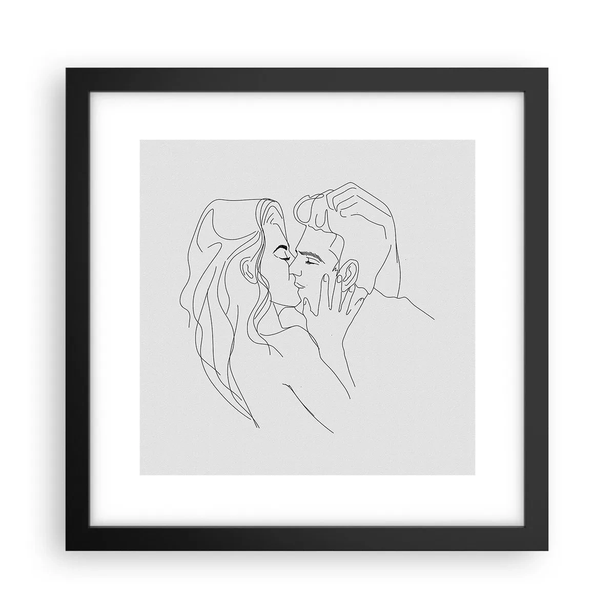 Poster in black frame - With the Same Line - 30x30 cm