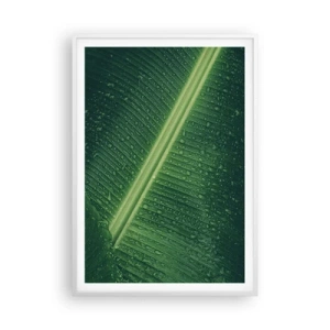 Poster in white frmae - Structure of Green - 70x100 cm