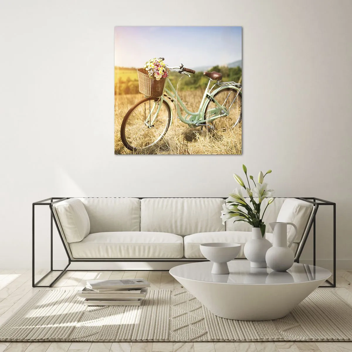 Glass picture - I will Stay Here for a While - 50x50 cm