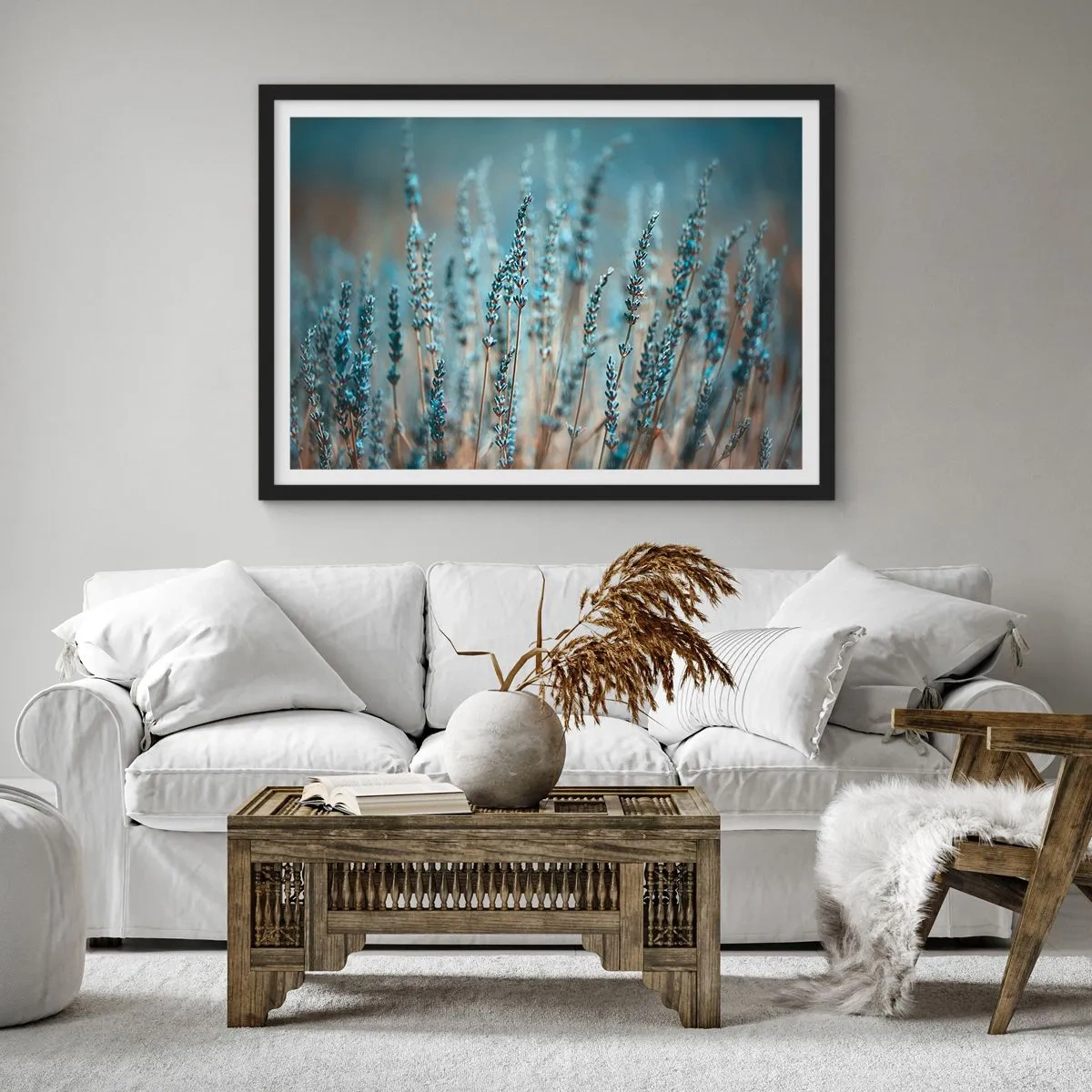 Poster in black frame - Fragrant Grass - 100x70 cm