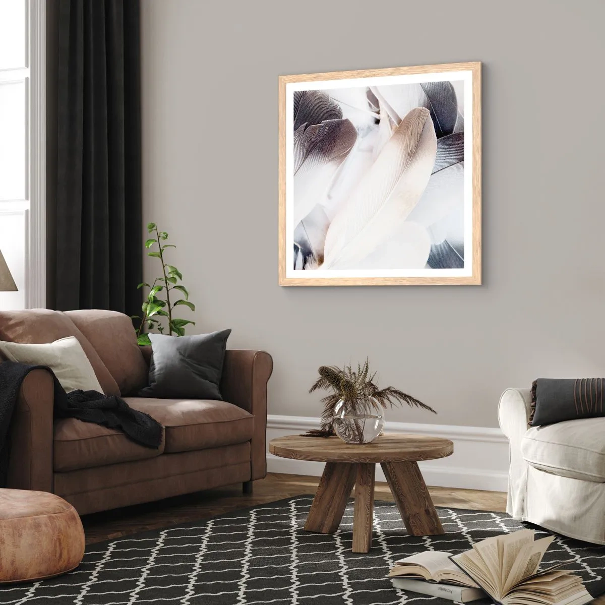 Poster in light oak frame - Almost Angelic - 30x30 cm