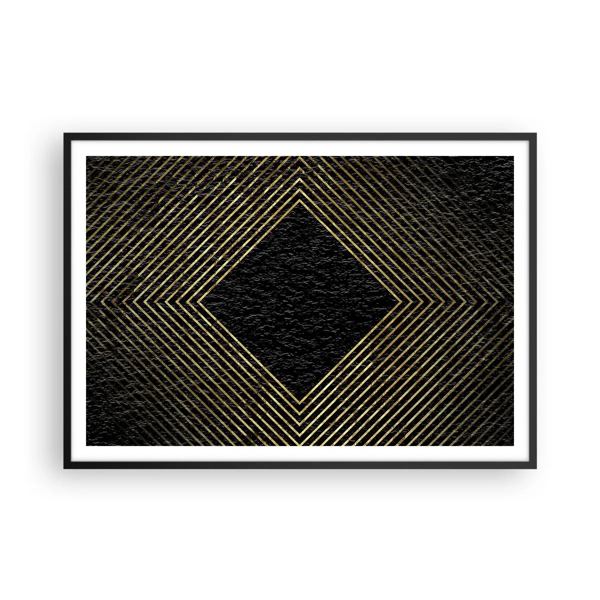 Poster in black frame - Geometry Glamour Style - 100x70 cm