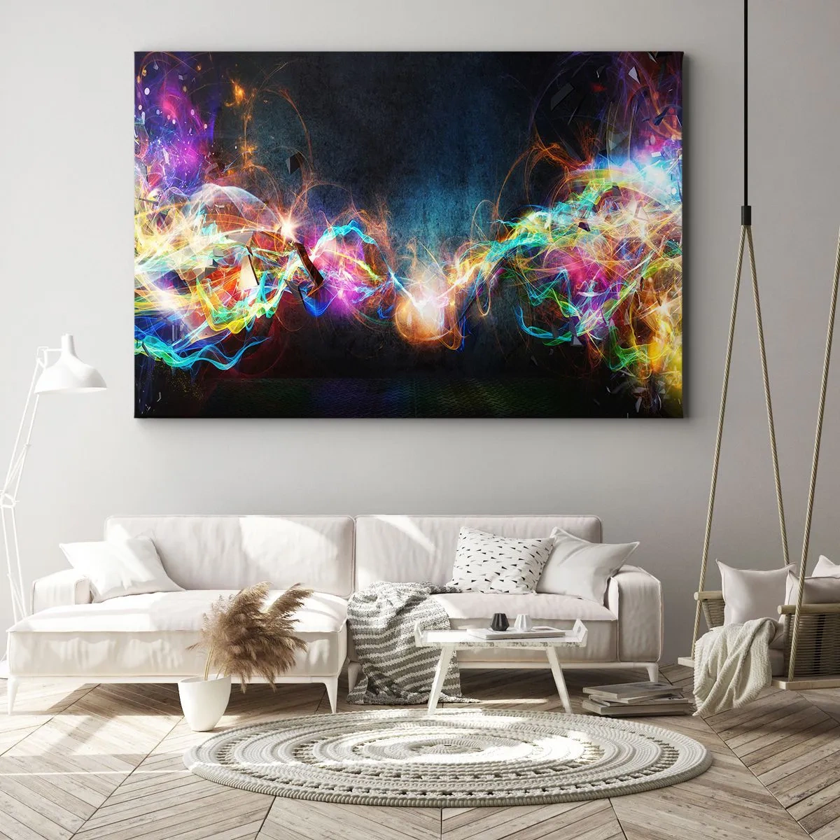 Canvas picture - Joyfully against Darkness - 120x80 cm