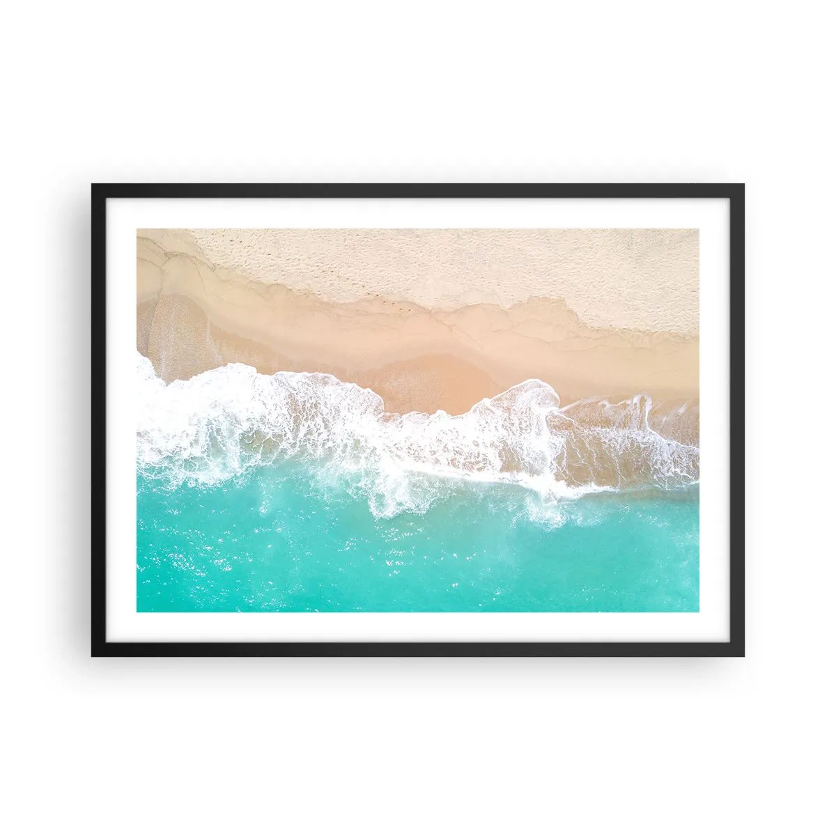 Poster in black frame - Touch Full of Caress - 70x50 cm