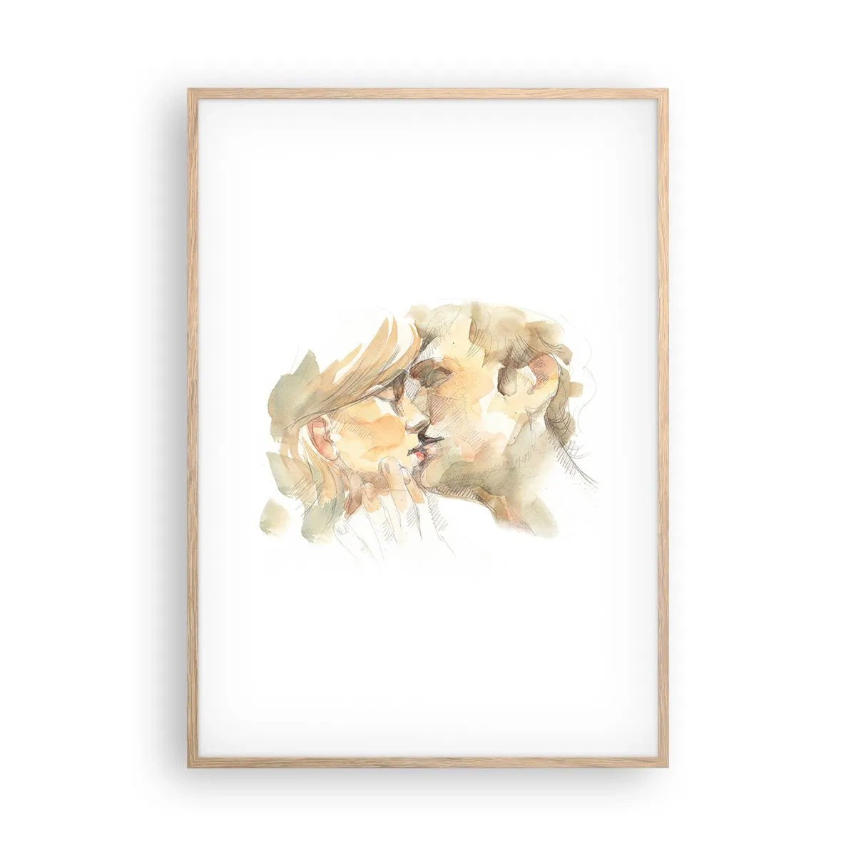 Poster in light oak frame - The Missing Half? - 70x100 cm
