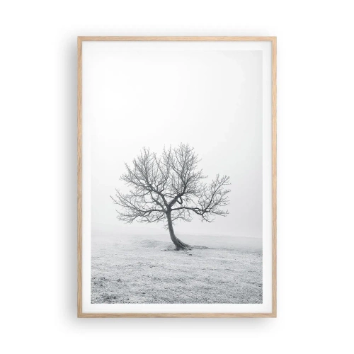 Poster in light oak frame - Against Nothingness - 70x100 cm
