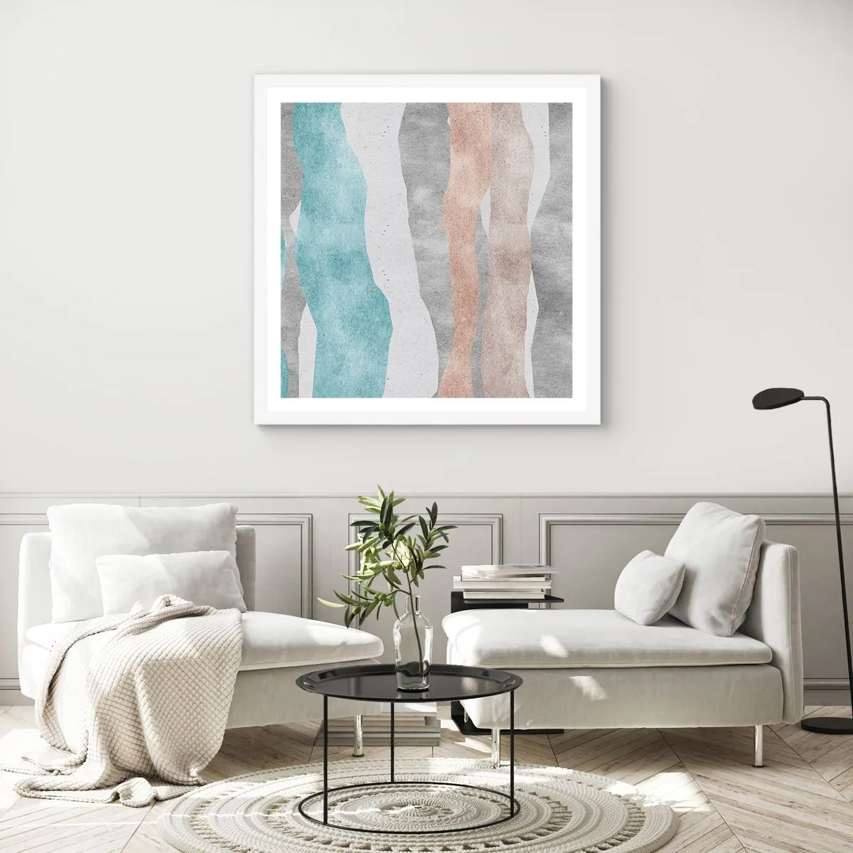 Poster in white frmae - Study of Continuity - 30x30 cm