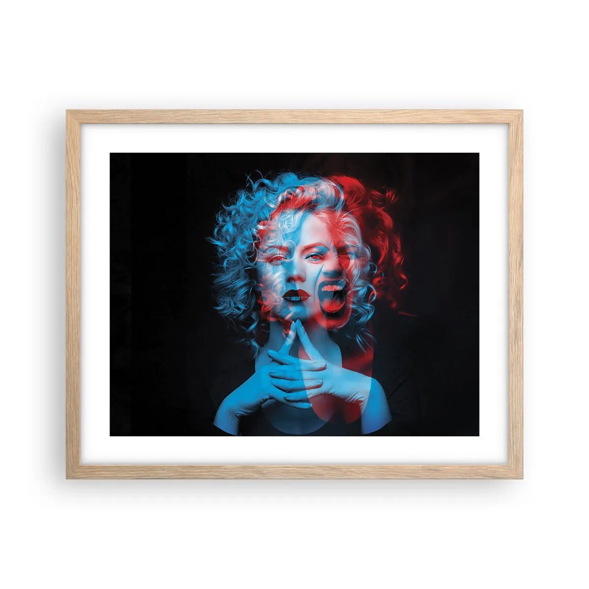 Poster in light oak frame - Alter Ego - 50x40 cm