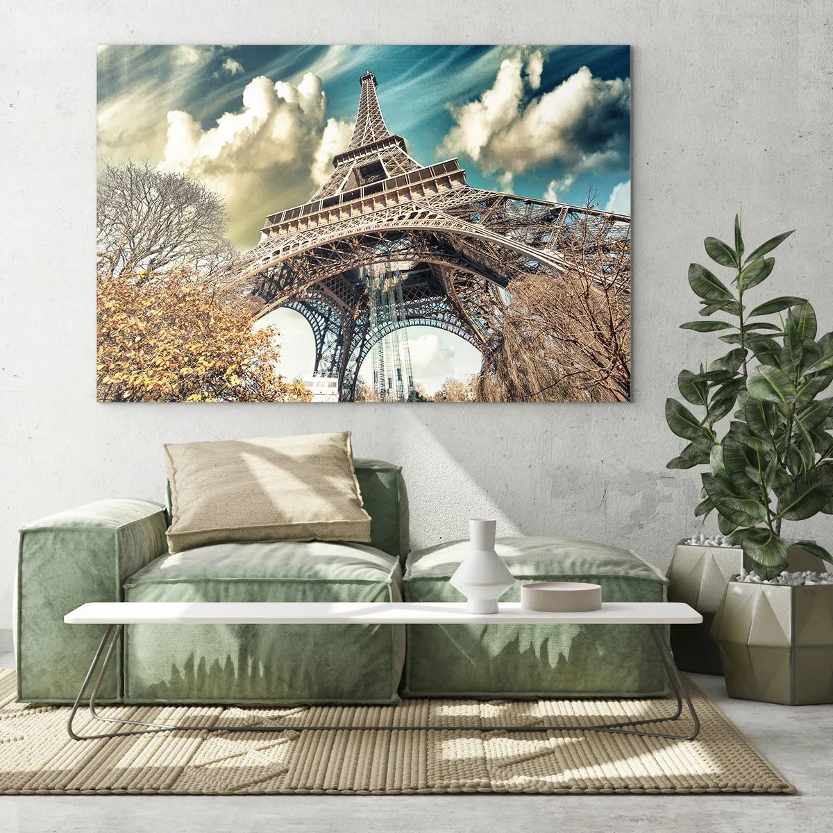 Glass picture - And in Autumn in Paris… - 100x70 cm