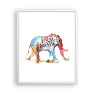 Poster in white frmae - India - Atmosphere of Love - 40x50 cm