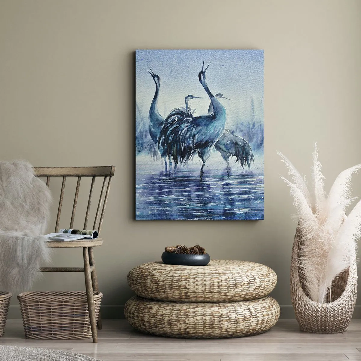 Canvas picture - Morning Encounter - 45x80 cm