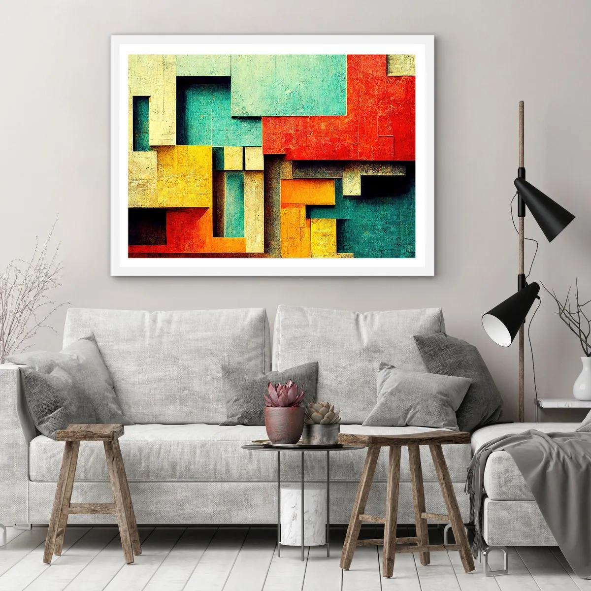 Poster in white frmae - Festival of Right Angles - 70x50 cm