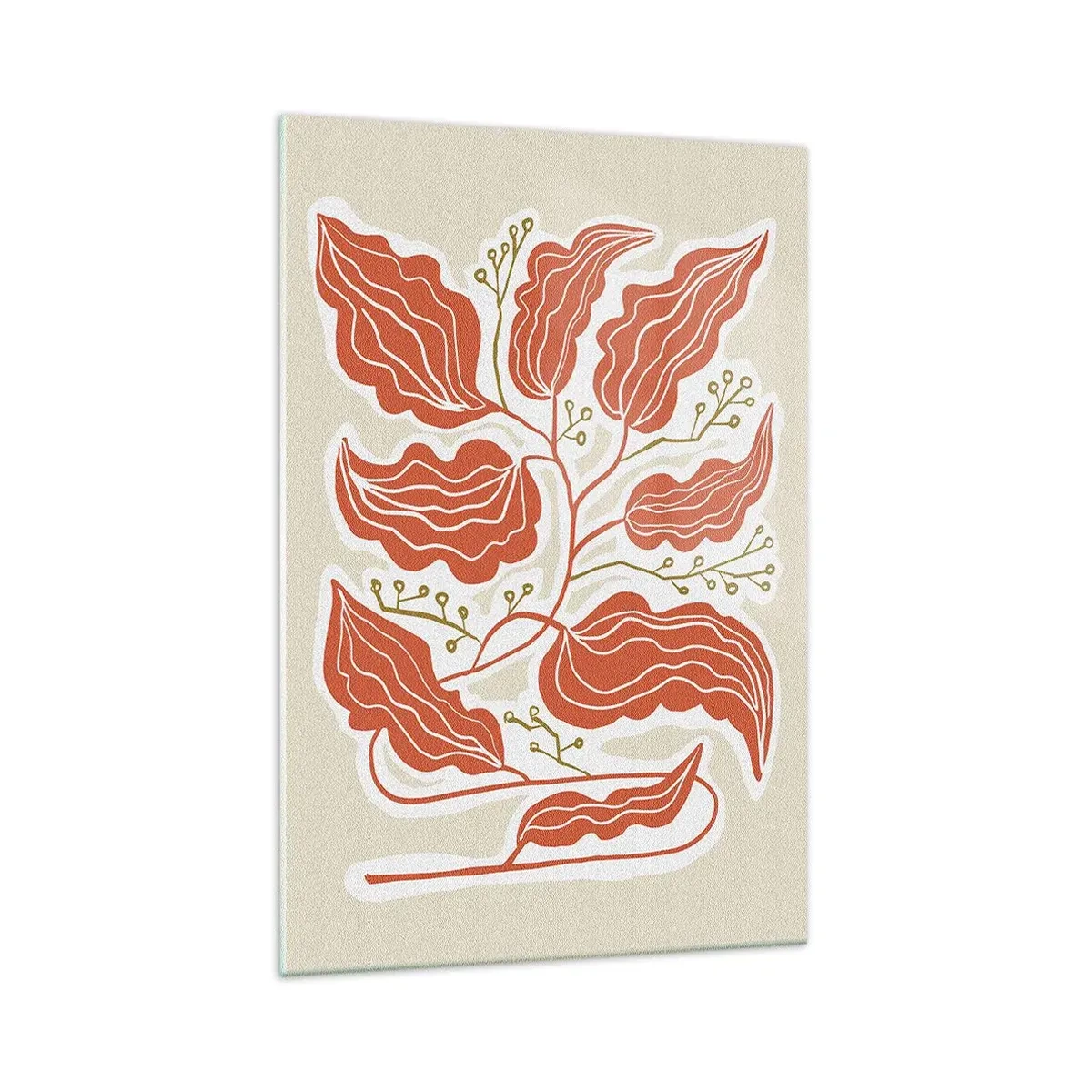 Glass picture - Folk and Coral - 70x100 cm