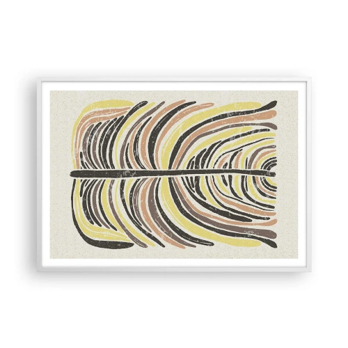 Poster in white frmae - Abstract: Life to the Full - 100x70 cm
