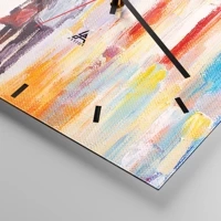 Clock face with lines