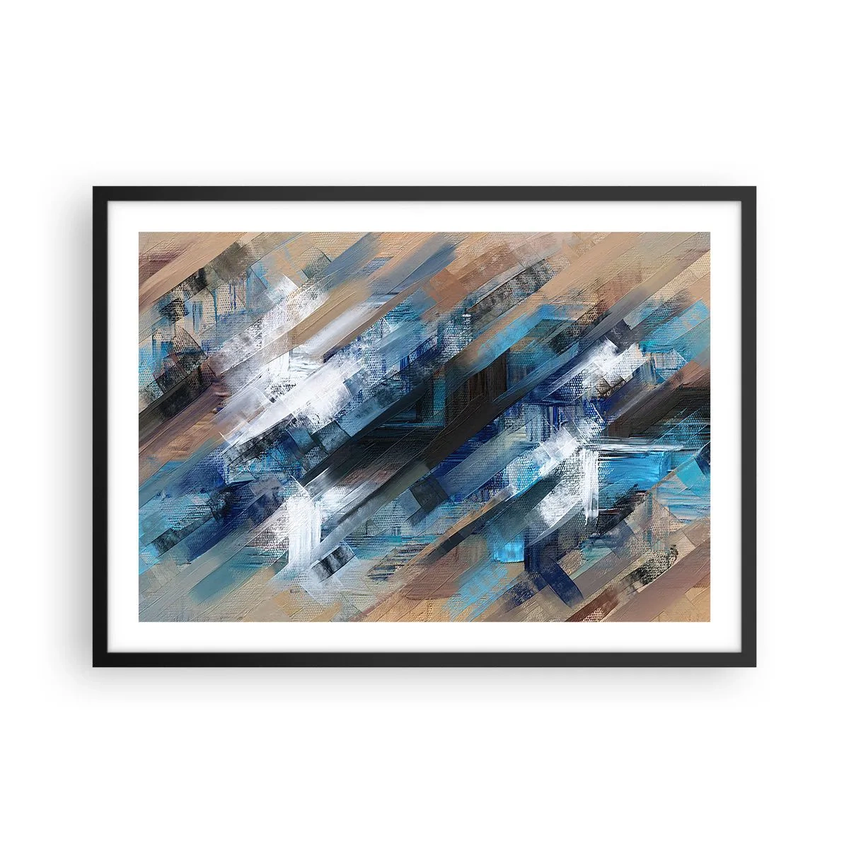 Poster in black frame - On the Blue Slant - 70x50 cm