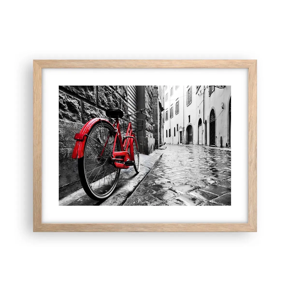 Poster in light oak frame - Real Beauty Does Not Age - 40x30 cm