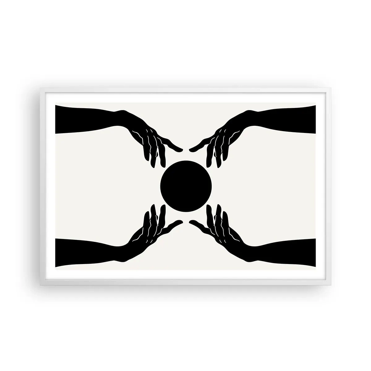 Poster in white frmae - Secret Sign - 91x61 cm
