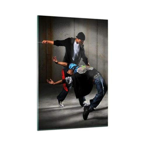 Glass picture - Dancing with Street Wind - 80x120 cm