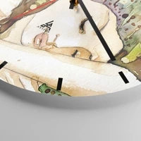 Clock face with lines