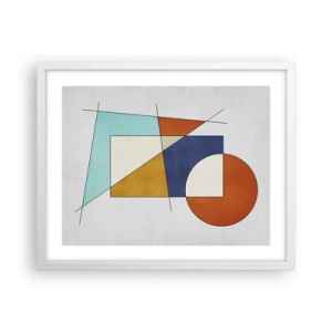 Poster in white frmae - Abstract: Modernist Fun - 50x40 cm