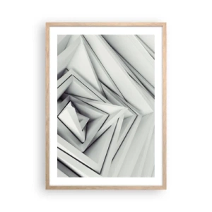 Poster in light oak frame - Acute Angles Budding - 50x70 cm