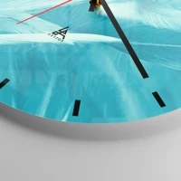 Clock face with lines