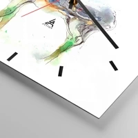 Clock face with lines