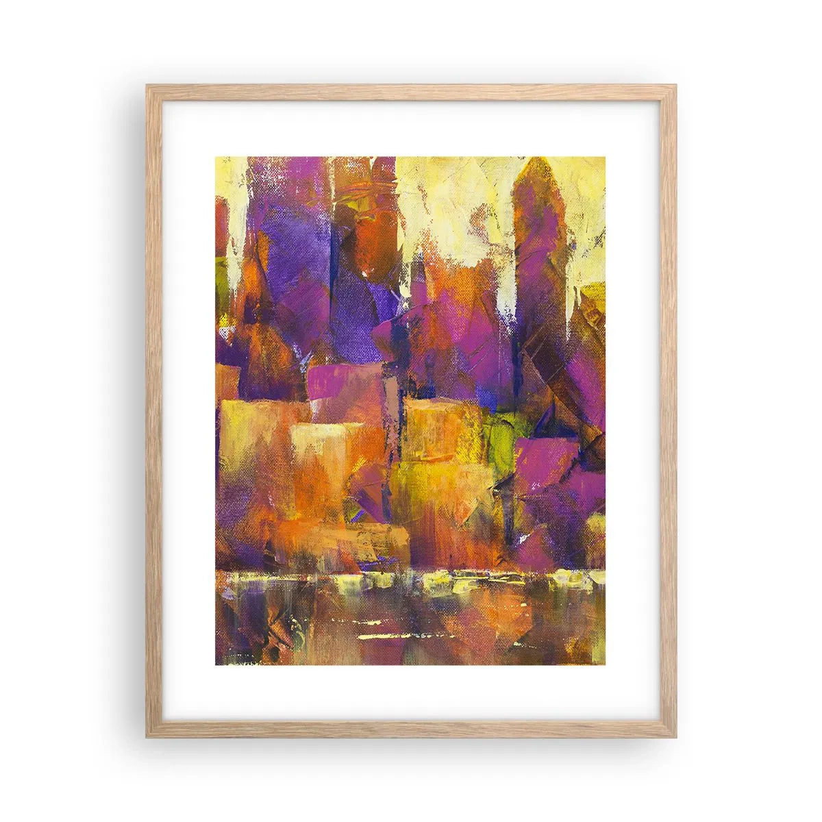 Poster in light oak frame - Metropolitan Composition - 40x50 cm