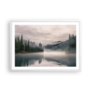 Poster in white frmae - Musing in the Fog - 70x50 cm