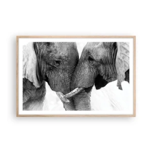 Poster in light oak frame - Hearty Confession - 91x61 cm