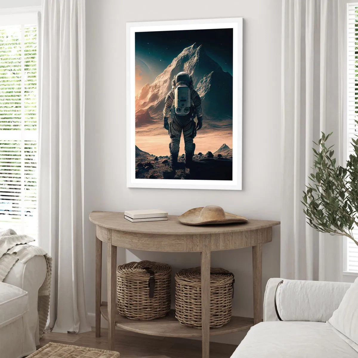 Poster in white frmae - New Challenge - 50x70 cm