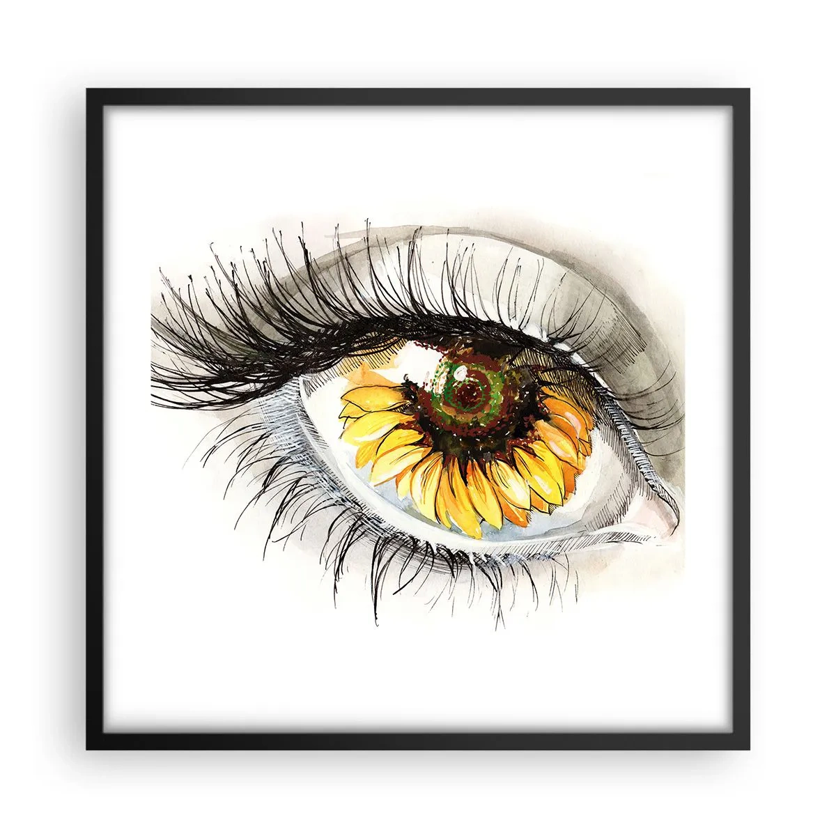 Poster in black frame - Look Hot As a Summer - 50x50 cm