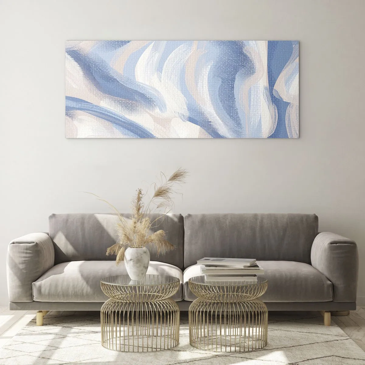 Glass picture - Blue Waves - 100x40 cm