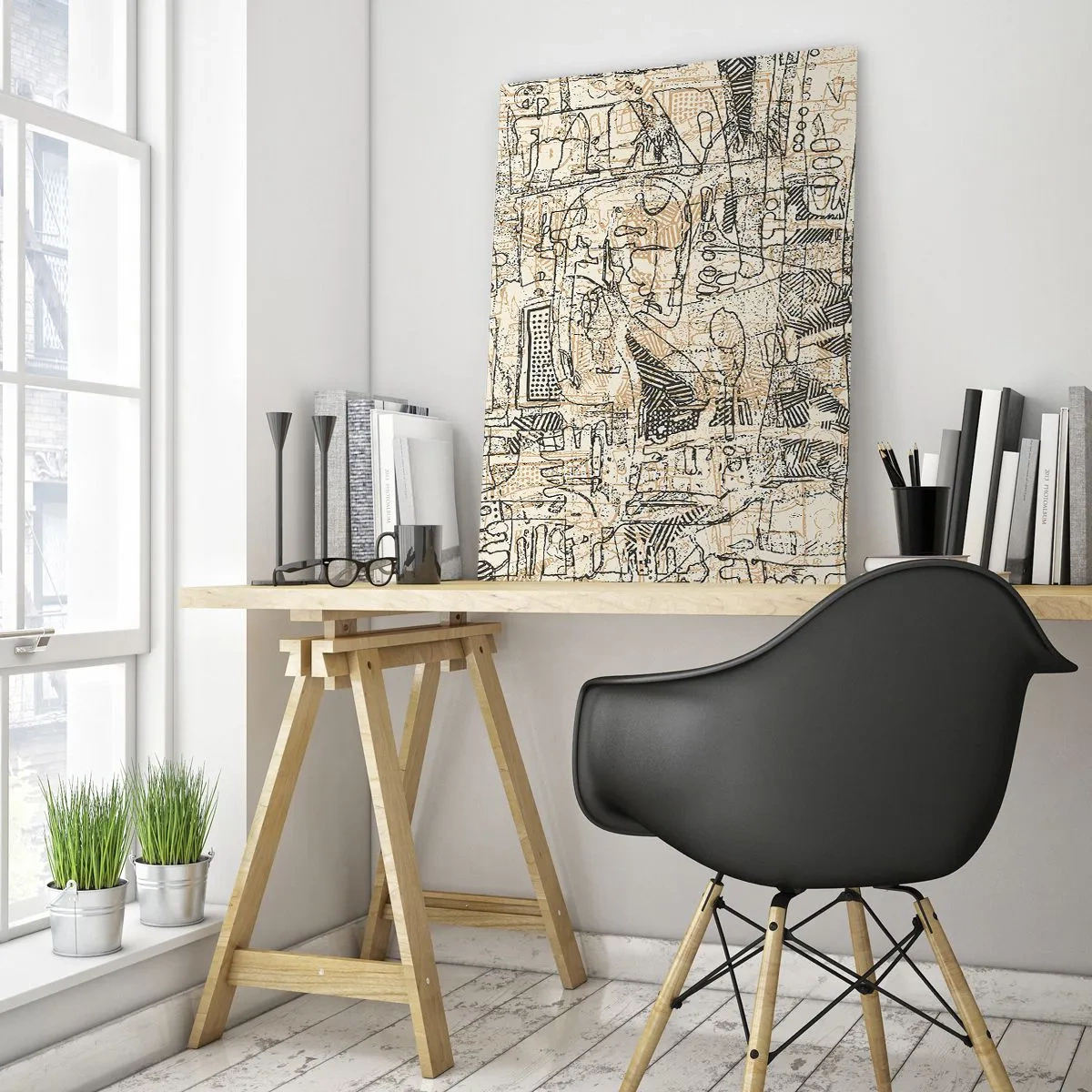 Glass picture - Waiting to Be Decoded - 50x70 cm