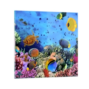 Glass picture - What Do We Know about Life? - 70x70 cm