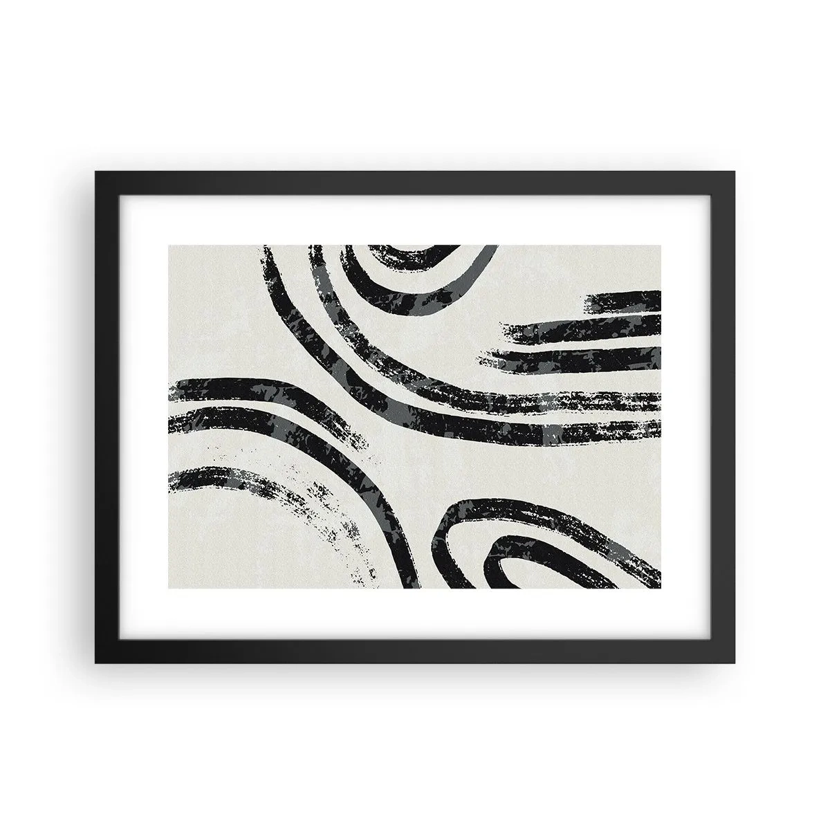 Poster in black frame - Stopped Half Way - 40x30 cm