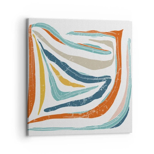 Canvas picture - Abstract with a Friendly Smile - 70x70 cm