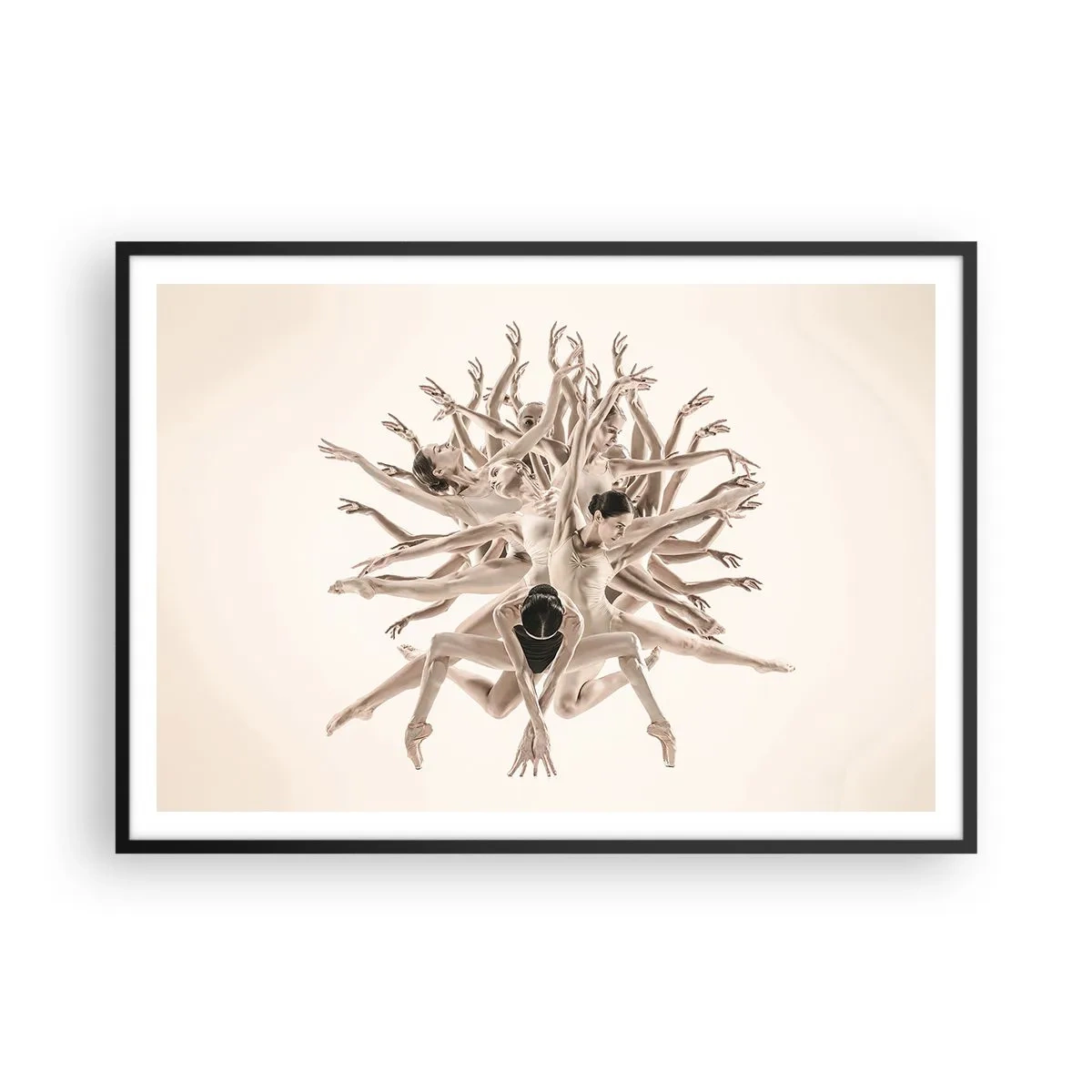 Poster in black frame - Dance in Bloom - 100x70 cm