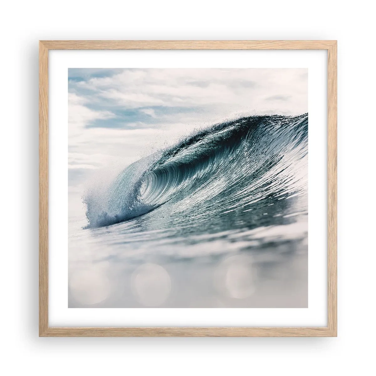 Poster in light oak frame - Water Summit - 50x50 cm