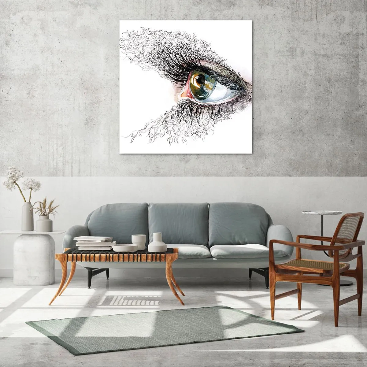 Glass picture - Look straight into the Soul - 40x40 cm