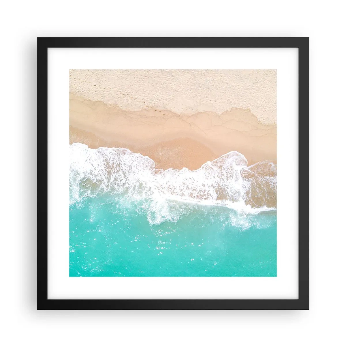 Poster in black frame - Touch Full of Caress - 40x40 cm